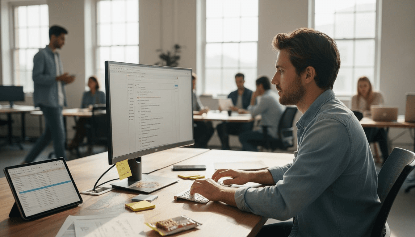 Email marketer updating personalized campaign