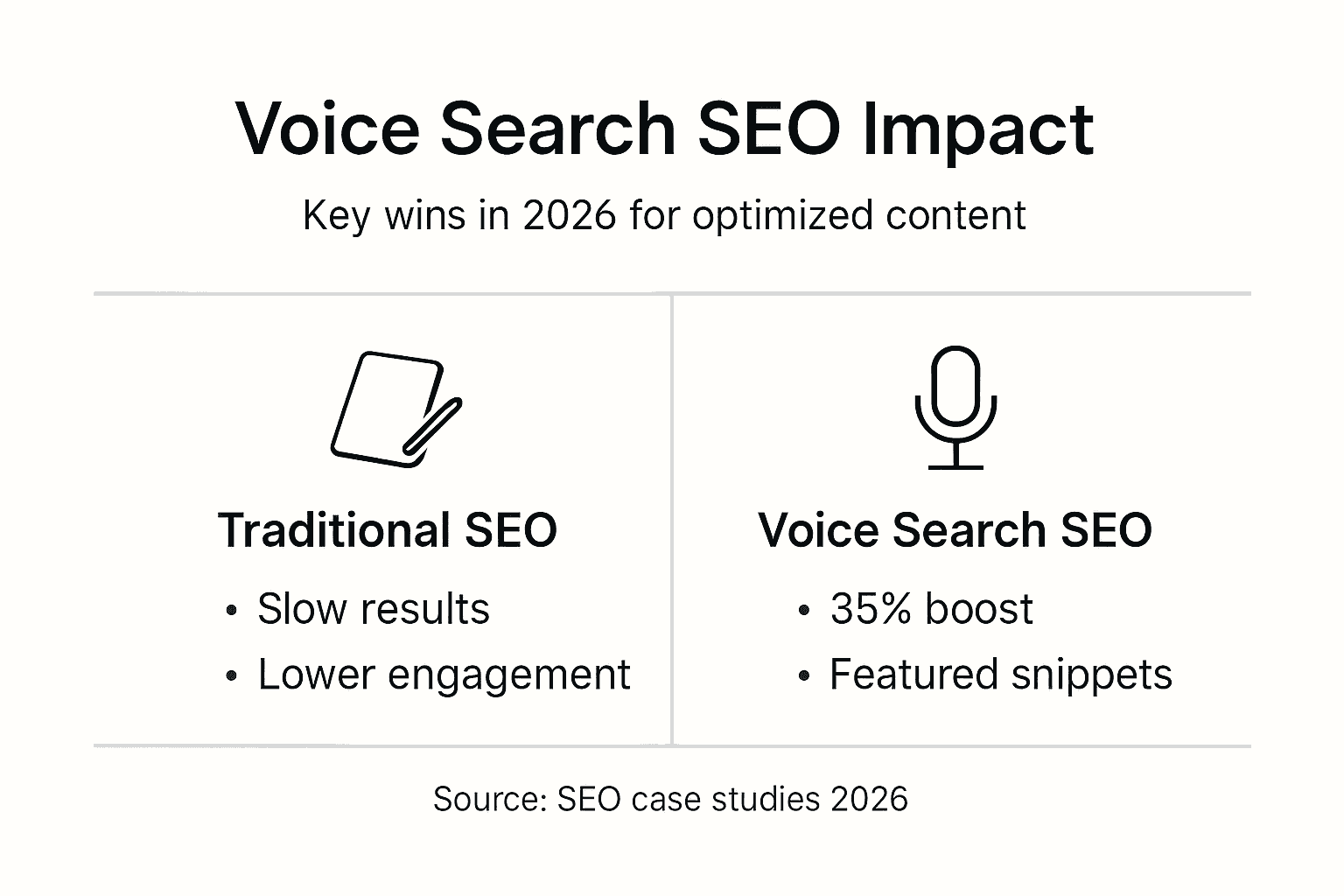 Infographic of voice search SEO impact