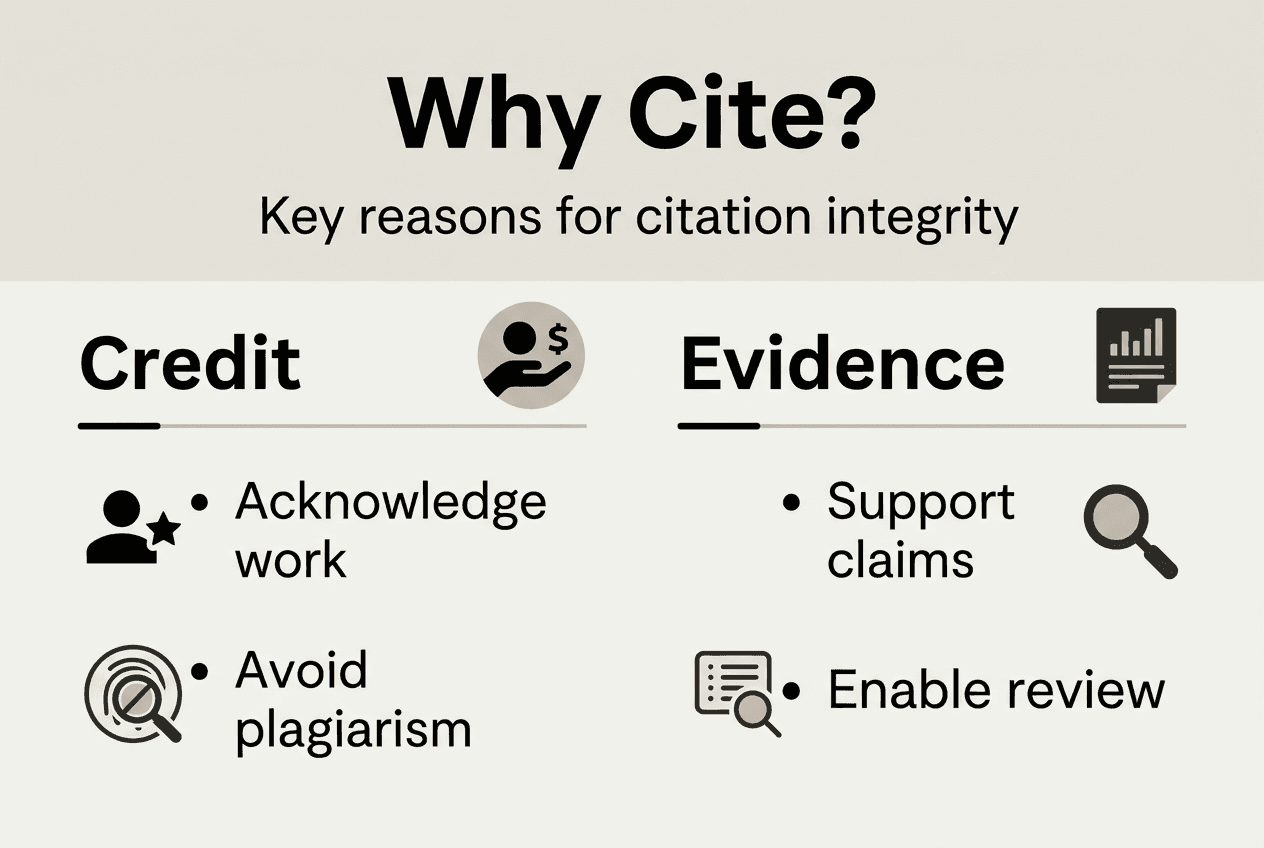 Infographic showing reasons for citation
