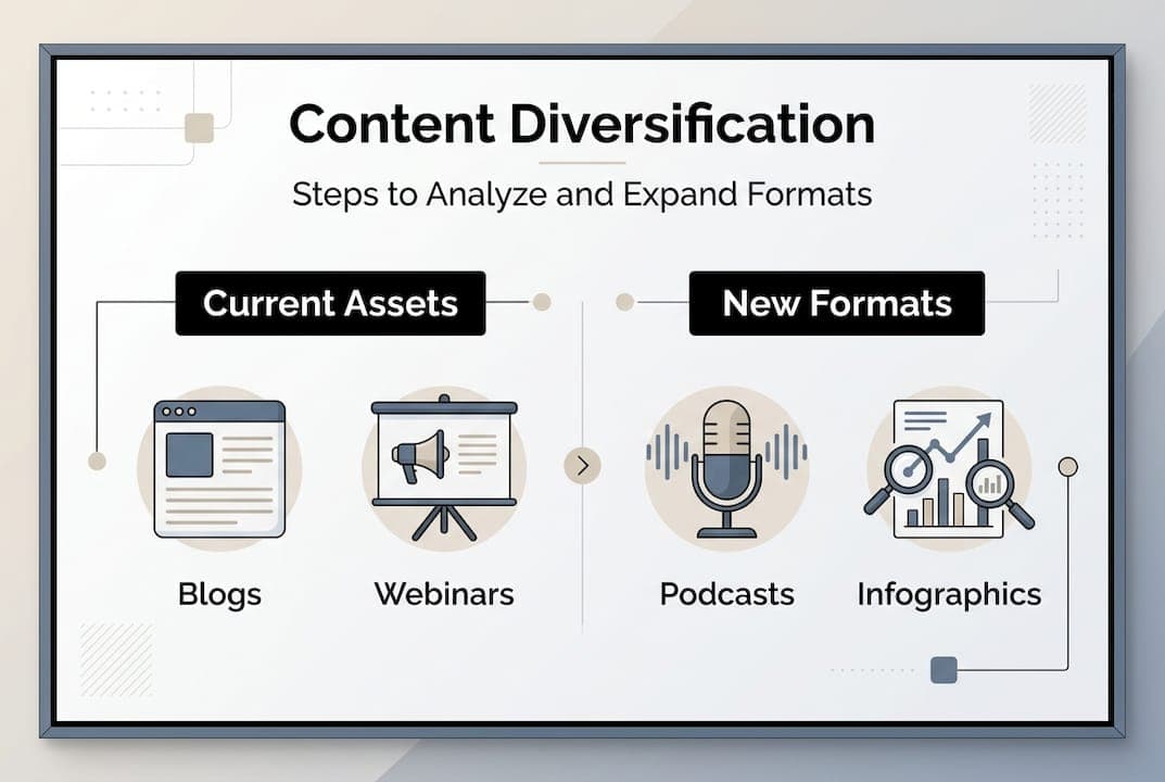 Infographic of content analysis and new formats
