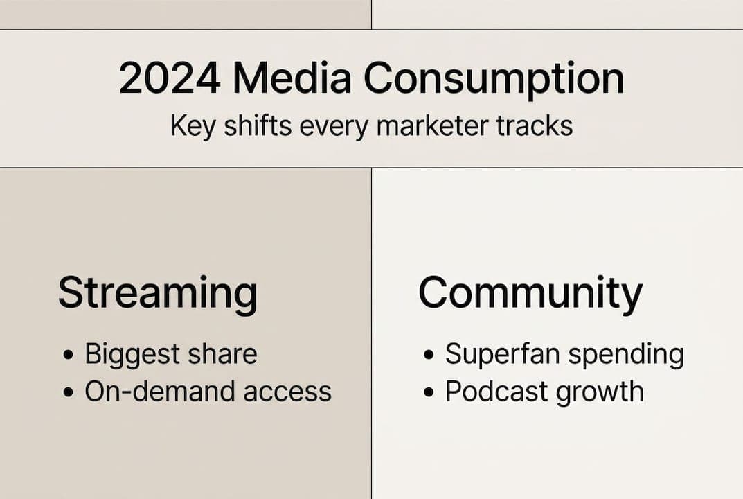 Infographic of 2024 media trends overview