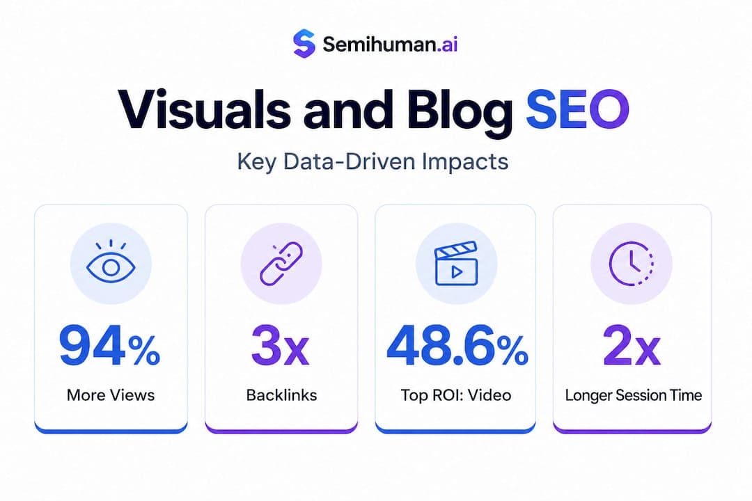 Infographic on visuals’ impact on blog SEO